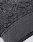 Detalhe da textura e acabamento das Toalhas BellaOcean antracite