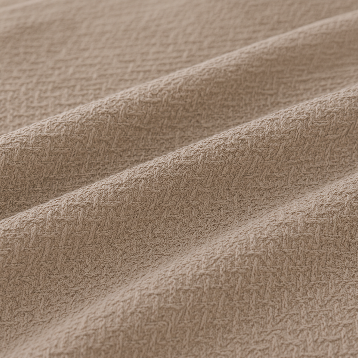 Detalhe da textura jacquard da Colcha BellaClove em algodão