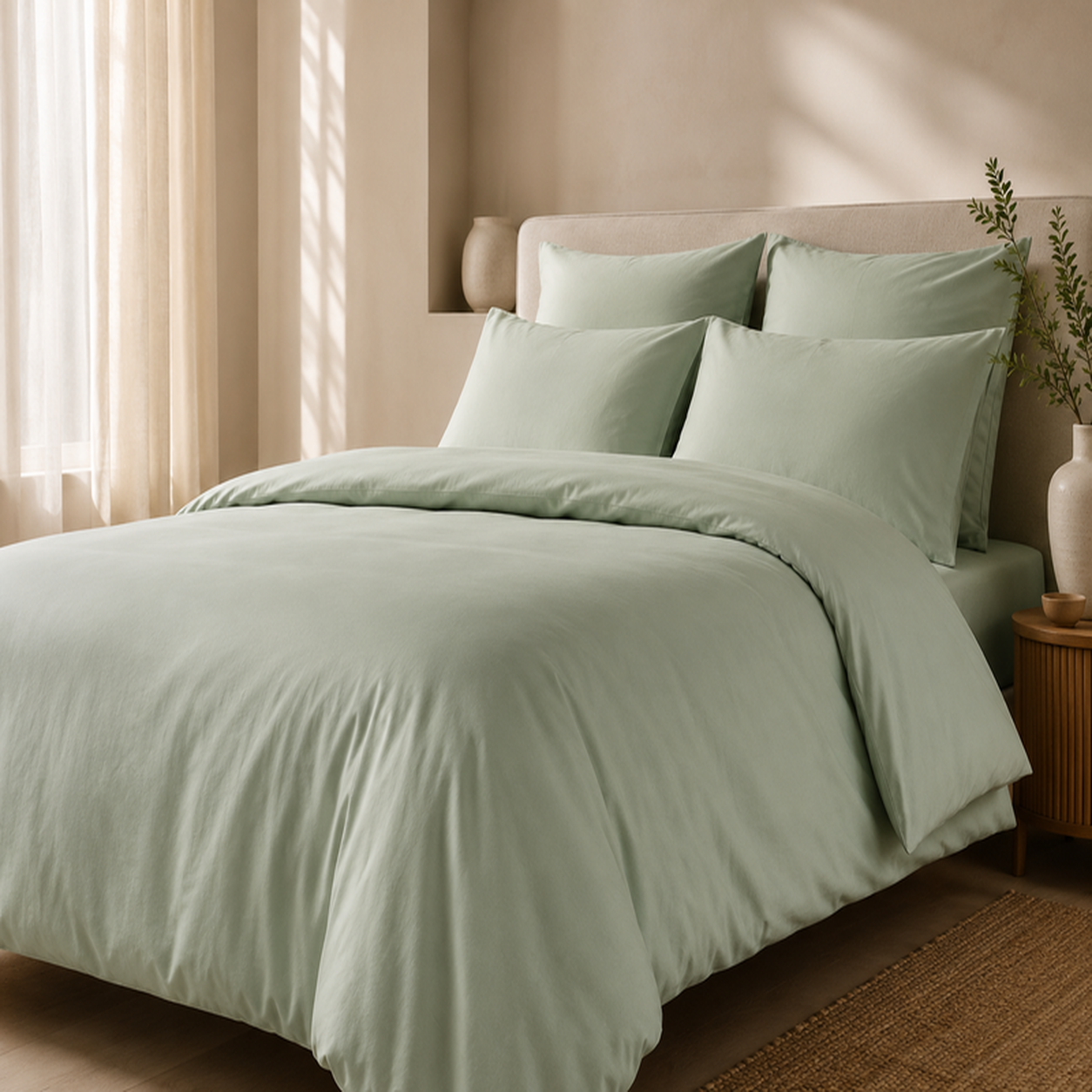 Capa de Edredão Percal Royal BellaGoma - quarto com cama