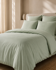 Capa de Edredão Percal Royal BellaGoma - quarto com cama