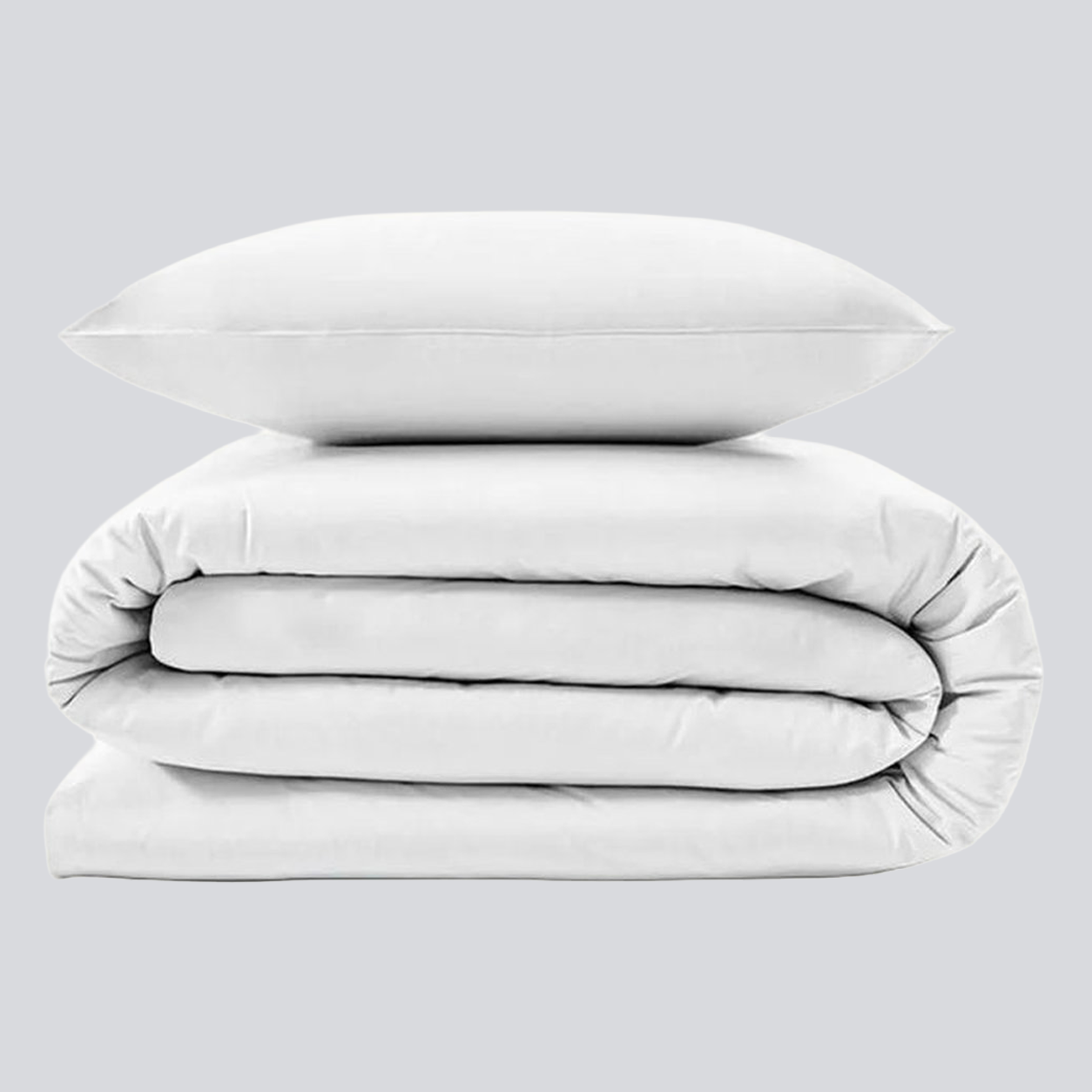  Capa de Edredão Percal Royal BellaGoma em branco, dobrada