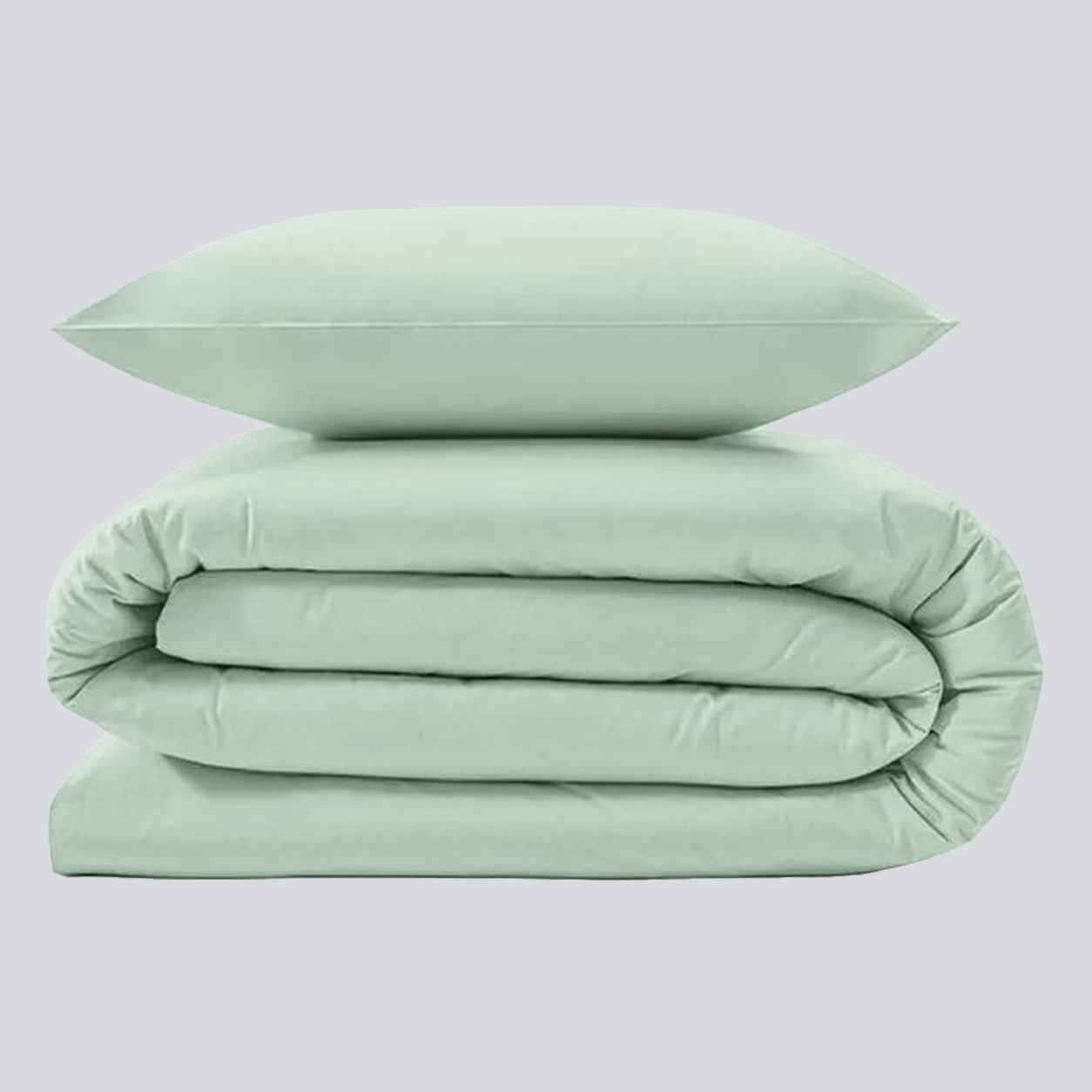 Capa de Edredão Percal Royal BellaGoma em verde, dobrada