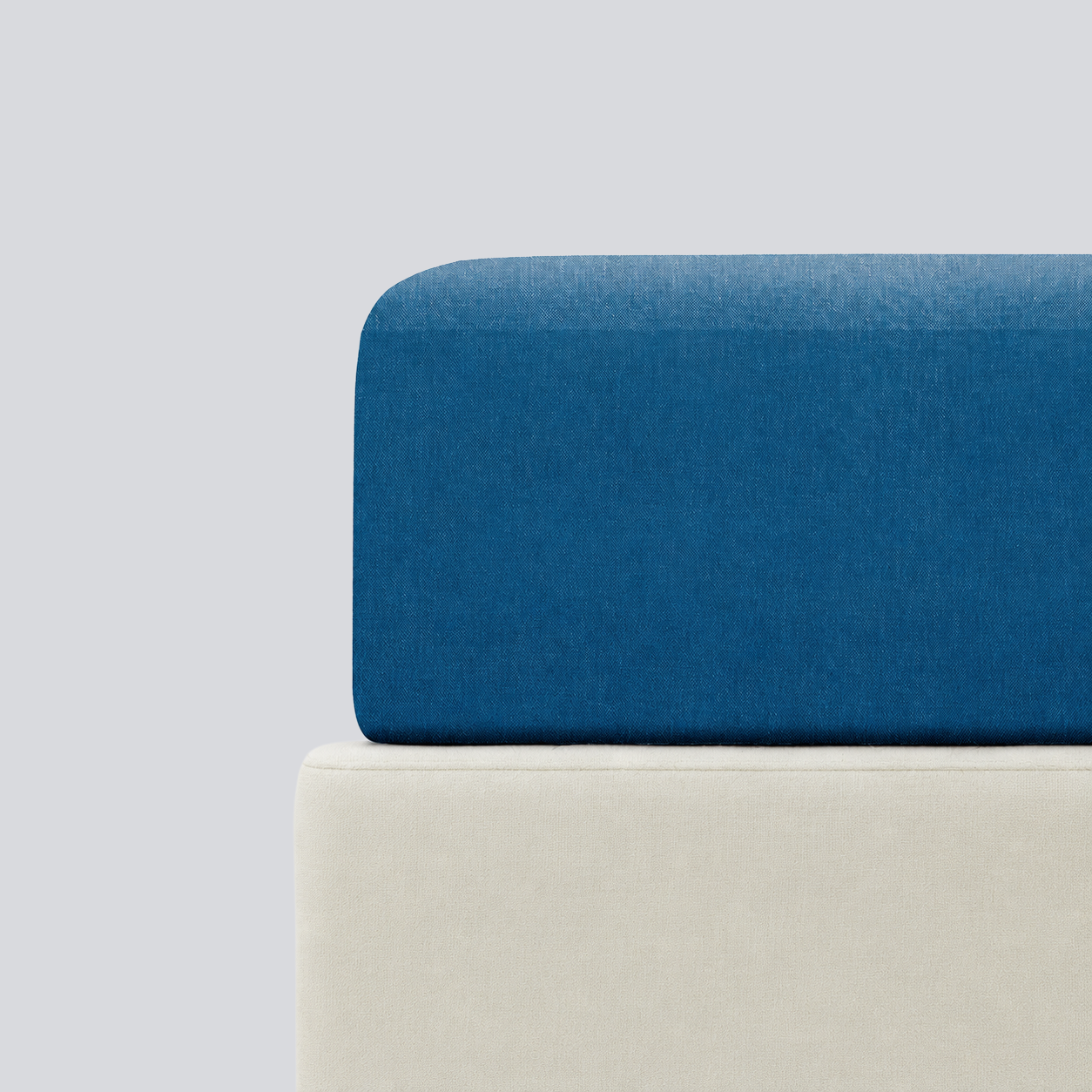 Lençol de Baixo Ajustável Charming em Flanela Chambray 100% Algodão – Cor Azul BellaGoma 
