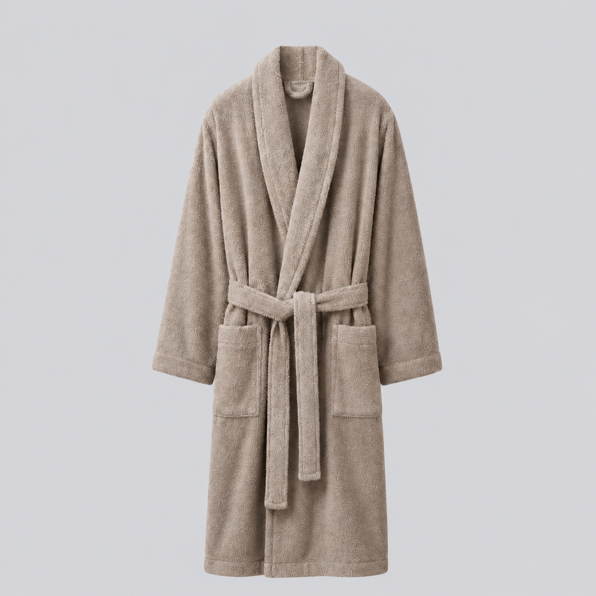 Roupão Royal em algodão penteado taupe