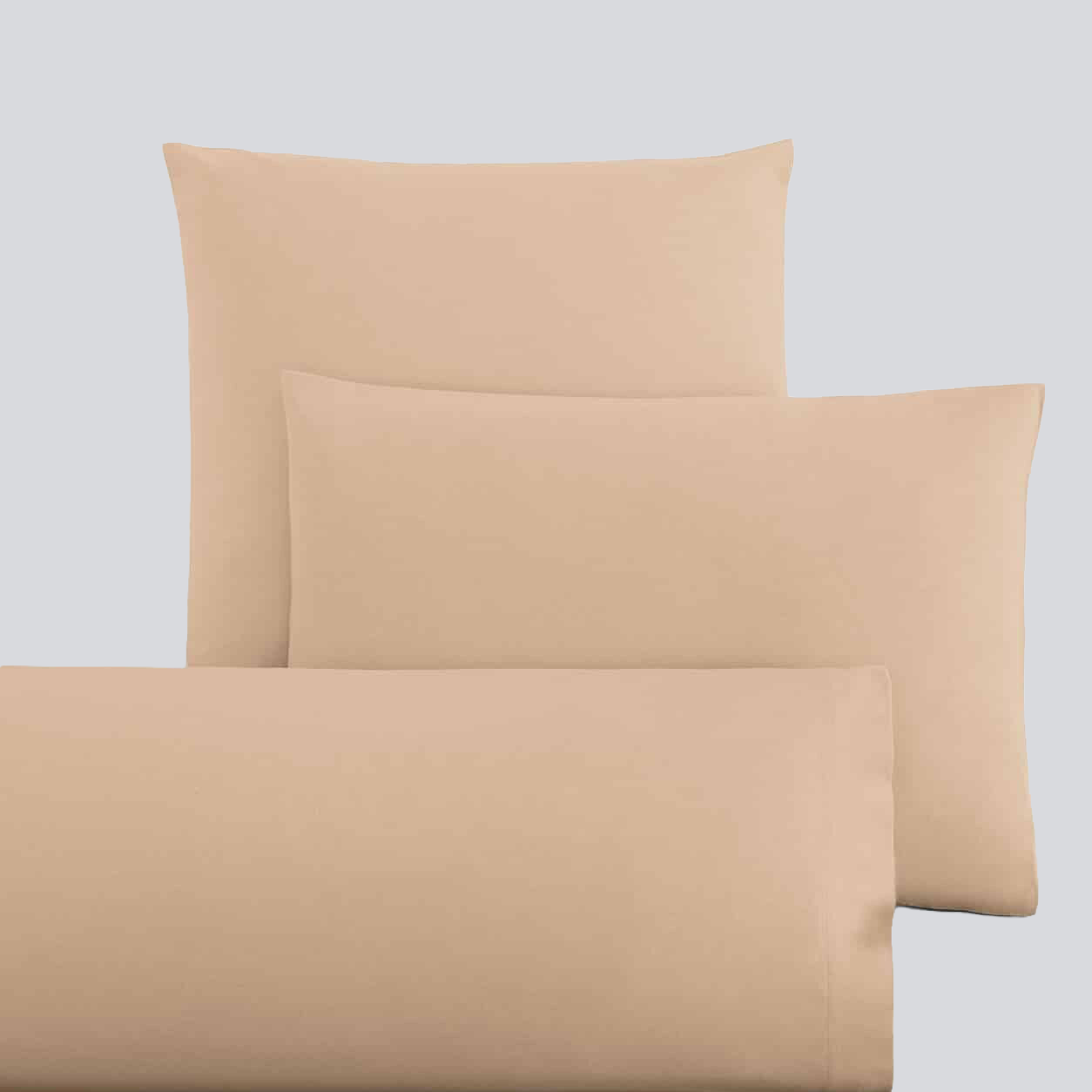 Fronhas Charming em Flanela Chambray 100% Algodão – Cor Areia - BellaGoma