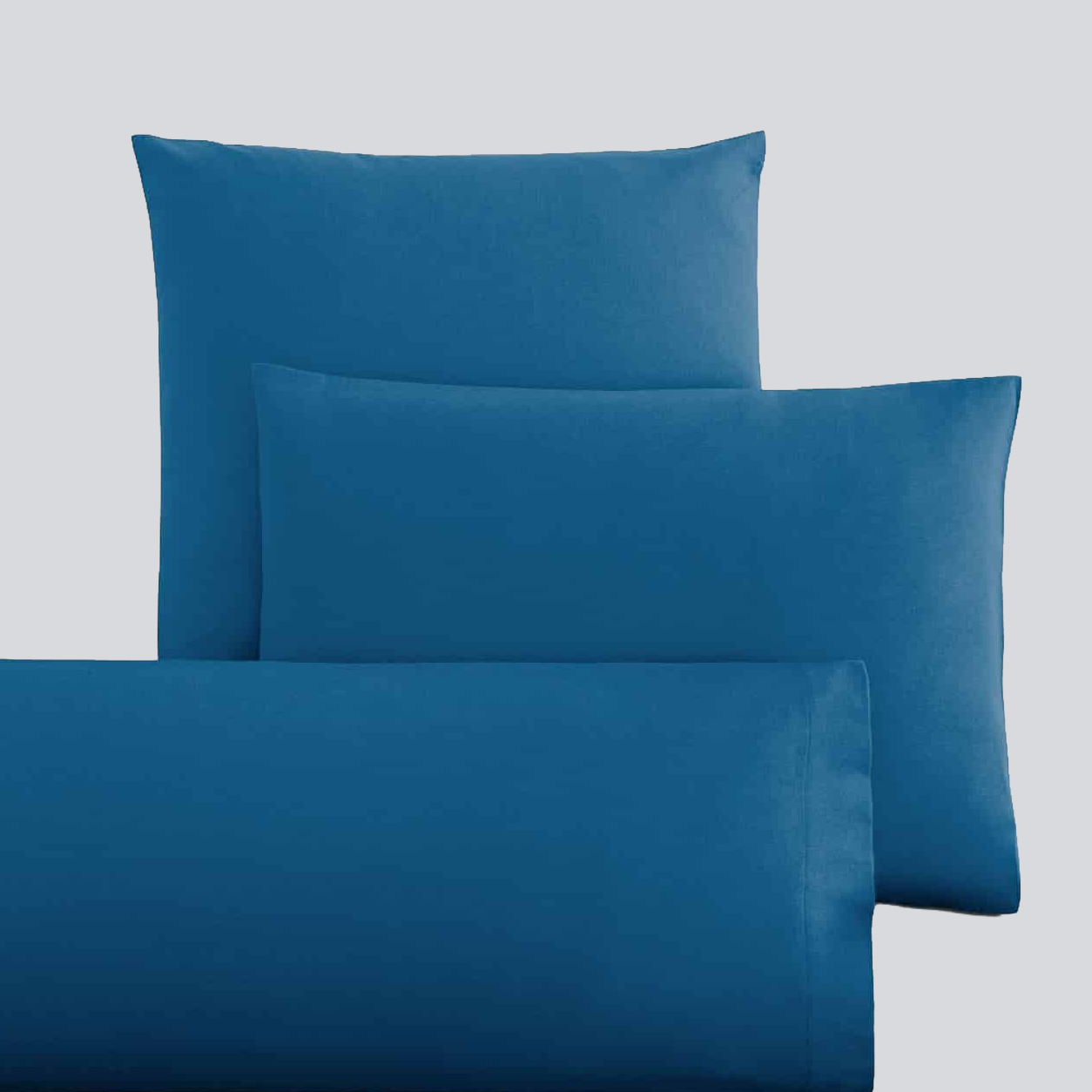 Fronhas Charming em Flanela Chambray 100% Algodão – Cor Azul - BellaGoma