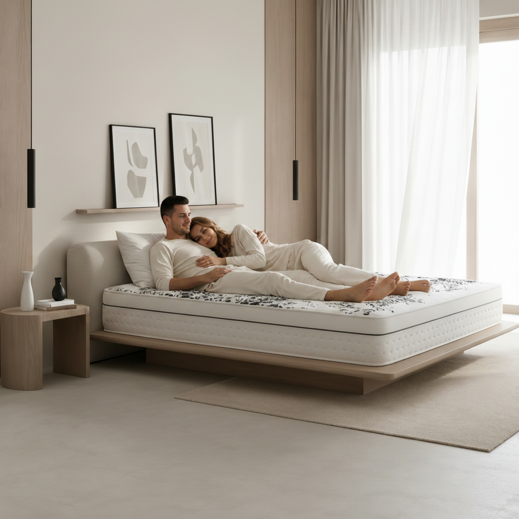 Colchão Paris — Casal em quarto luminoso
