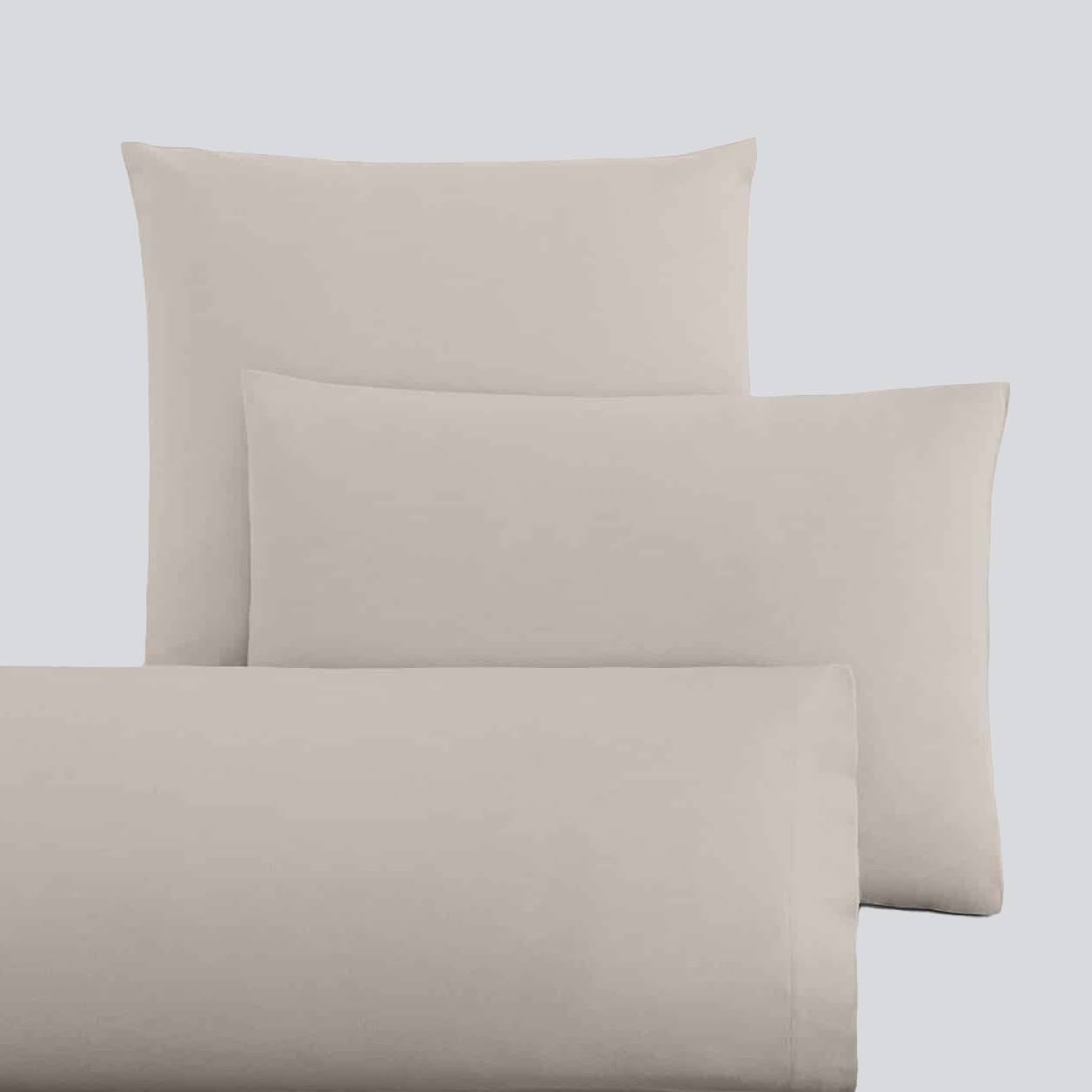 Fronhas Charming em Flanela Chambray 100% Algodão – Cor Linho - BellaGoma