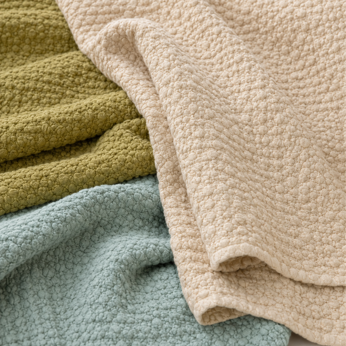 Manta Cosy BellaGoma -  detalhe do acabamento e da textura