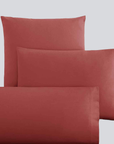 Fronhas Charming em Flanela Chambray 100% Algodão – Cor Tijolo - BellaGoma
